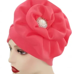Headwear Headpiece Polyester / Cotton Blend Floppy Hat Turbans Casual Church With Floral Pure Color Headpiece Headwear