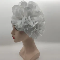 Headwear Headpiece Silk Like Satin Turbans Party / Evening Holiday Kentucky Derby Cocktail Royal Astcot Ethnic Style With Flower Tiered Headpiece Headwear