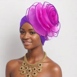 Headwear Net Floppy Hat Turbans Formal Wedding With Flower Tulle Headpiece Headwear