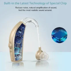Hearing Aids Hearing Amplifiers for Seniors Rechargeable with Noise Cancelling-Hearing Aid Loss Amplifier Charging Case & Volume Control