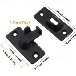 Heavy-Duty 304 Stainless Steel Door Lock Latch, 90 Degree Buckle flip Latch Right Angle Door Latch Lock Lever Latch Heavy Duty Safety Door Lock