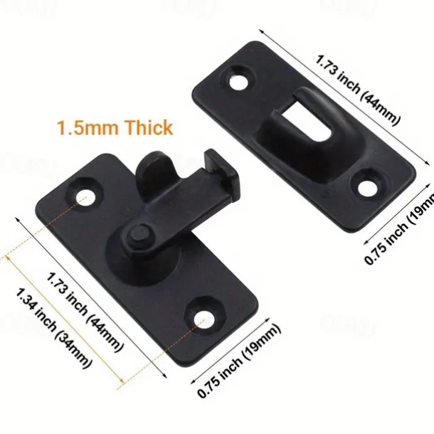 Heavy-Duty 304 Stainless Steel Door Lock Latch, 90 Degree Buckle flip Latch Right Angle Door Latch Lock Lever Latch Heavy Duty Safety Door Lock