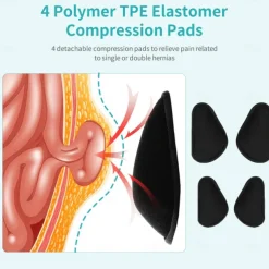 Hernia Belts for Men Adjustable Inguinal Hernia Support Belt for Men Women with 4 Compression Pad Hernia Support Truss for Inguinal or Sports Hernia