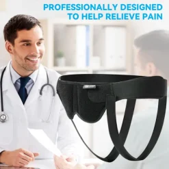 Hernia Belts for Men,Medical Hernia Guard Inguinal Truss for Single/Double,Sports Hernia Adjustable Waist Strap with 2 Removable Compression Pads