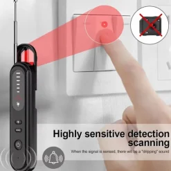 Hidden Camera Detector Listening Device Tracker Anti-Spy Electronic Signal 5 Levels Sensitivity Wireless Signal Scanner for Home