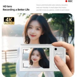 High definition anti shake 6800W true 4K high-definition digital student camera 16x zoom camera and video recorder