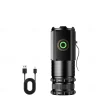 High Power Led Mini Flashlight, Strong Magnetic Tail LED Torch with 3 LED and Self-defense Lamp 5 Lighting Modes Bright Suitable for Outdoor Hiking Lights
