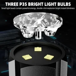 High Power Led Mini Flashlight, Strong Magnetic Tail LED Torch with 3 LED and Self-defense Lamp 5 Lighting Modes Bright Suitable for Outdoor Hiking Lights