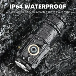 High Power Led Mini Flashlight, Strong Magnetic Tail LED Torch with 3 LED and Self-defense Lamp 5 Lighting Modes Bright Suitable for Outdoor Hiking Lights