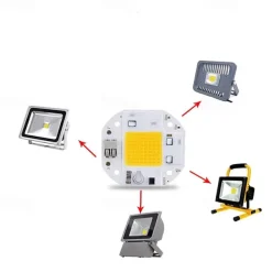 High Power 50W COB LED Chip SMD 110V Welding Free Diode for Lamp Beads DIY Lighting Smart IC No Need Driver