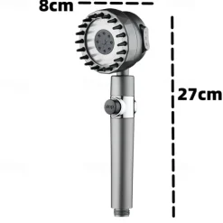 High Pressure 3-Mode Message Shower Head With Stop Button Handheld Water Saving Spray Nozzle Bathroom Accessories