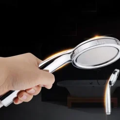 High Pressurized Nozzle Sprayer Shower Head Water Saving Rainfall with ABS Chrome Bathroom Shower Head Bathroom Accessories