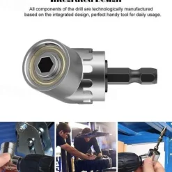 High Quality 105 Degrees 1/4" Extension Hex Drill Bit Adjustable Hex Bit Angle Driver Screwdriver Socket Holder Adaptor Tools