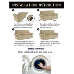 High Quality Small Leaf Sofa Cover Soft and Durable Fabric with Elegant Leaf Pattern Perfect for Living Room Decor Comfortable and Protective Slipcover Easy to Install and Machine Washable