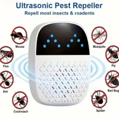 High-Power Acoustic Pulse Ultrasonic Mouse & Mosquito Repeller – Indoor Insect Deterrent Device for Home Protection