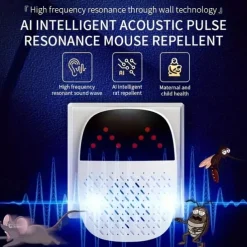 High-Power Acoustic Pulse Ultrasonic Mouse & Mosquito Repeller – Indoor Insect Deterrent Device for Home Protection