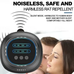 High-Power Ultrasonic Mouse & Insect Repeller – Timing Function with Four-Speed Adjustment and Four-Sided Flashlight