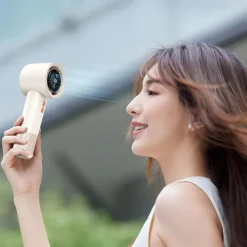 High-Speed Handheld Fan – 199-Speed Adjustable Cooling & Heating Modes, Portable Quiet Brushless Motor, LED Display, Multi-Gear Wind Power for Home, Travel & Outdoor