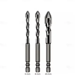 High-Strength Eccentric Twist Drill Bit Set - High-Speed Steel for Wood, Plastic, and Metal - Versatile and Durable Threading Tool - 6mm, 8mm, 10mm, 12mm Sizes Available
