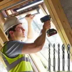 High-Strength Eccentric Twist Drill Bit Set - High-Speed Steel for Wood, Plastic, and Metal - Versatile and Durable Threading Tool - 6mm, 8mm, 10mm, 12mm Sizes Available