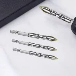 High-Strength Eccentric Twist Drill Bit Set - High-Speed Steel for Wood, Plastic, and Metal - Versatile and Durable Threading Tool - 6mm, 8mm, 10mm, 12mm Sizes Available