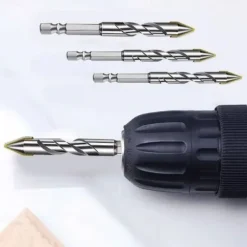 High-Strength Eccentric Twist Drill Bit Set - High-Speed Steel for Wood, Plastic, and Metal - Versatile and Durable Threading Tool - 6mm, 8mm, 10mm, 12mm Sizes Available