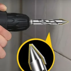 High-Strength Eccentric Twist Drill Bit Set - High-Speed Steel for Wood, Plastic, and Metal - Versatile and Durable Threading Tool - 6mm, 8mm, 10mm, 12mm Sizes Available