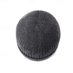 Hiking Hat Balaclava Skull Cap Beanie Thermal Warm Fleece Lining Soft Winter Men's Fishing Activity