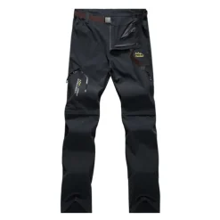 hiking stretch pants mens convertible quick dry lightweight zip off outdoor travel safari pants #818-khaki-40