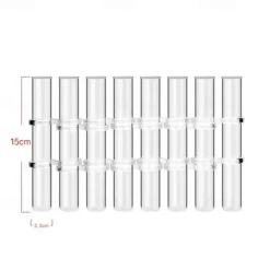Hinged Flower Vase,Foldable Flower Vase Set, Foldable Flower Vase with Hinged Design, Shape Changeable DIY Crystal Glass Test Tube with 6/8 Test Tubes and S-Shaped Hooks