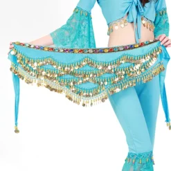 Hip Scarves Women's Training Polyester Gold Coin / Beading Animals / Christmas Decorations / Halloween Decorations Hip Scarf / Belly Dance / Princess / Historical Characters / Fairies