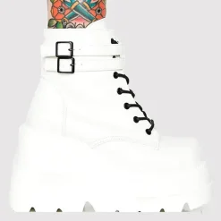 Holographic Platform Wedge Ankle Boots for Women - Trendy and Bold Footwear for Festivals and Parties