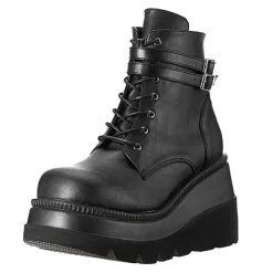 Holographic Platform Wedge Ankle Boots for Women - Trendy and Bold Footwear for Festivals and Parties