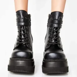 Holographic Platform Wedge Ankle Boots for Women - Trendy and Bold Footwear for Festivals and Parties