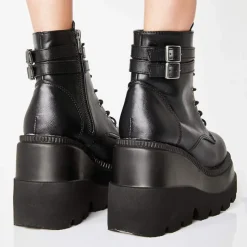 Holographic Platform Wedge Ankle Boots for Women - Trendy and Bold Footwear for Festivals and Parties