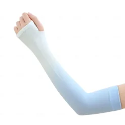 Home Gradient Ice Silk Arm Sleeves UV Protection Cooling UPF 50+ Sun Sleeves Sunscreen Covers Compression Warmer Gloves for Men Women Running Cycling Driving Fishing Colour Gradient
