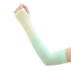 Home Gradient Ice Silk Arm Sleeves UV Protection Cooling UPF 50+ Sun Sleeves Sunscreen Covers Compression Warmer Gloves for Men Women Running Cycling Driving Fishing Colour Gradient