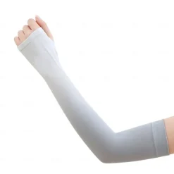 Home Gradient Ice Silk Arm Sleeves UV Protection Cooling UPF 50+ Sun Sleeves Sunscreen Covers Compression Warmer Gloves for Men Women Running Cycling Driving Fishing Colour Gradient