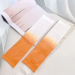 Home Gradient Ice Silk Arm Sleeves UV Protection Cooling UPF 50+ Sun Sleeves Sunscreen Covers Compression Warmer Gloves for Men Women Running Cycling Driving Fishing Colour Gradient