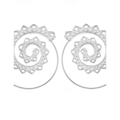 Hoop Earrings For Women's Party Wedding Alloy filigree Wave
