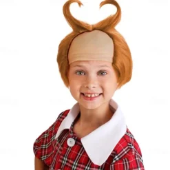 Horned Orange Munchkin Costume Wig Halloween Cosplay Party Wigs