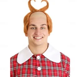 Horned Orange Munchkin Costume Wig Halloween Cosplay Party Wigs