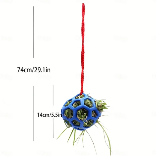 Horse Feeding Toy Ball Hanging Horse Toy Stable Feeding Ball, Stretch Resistant TPR Hay Feeder Toy Ball