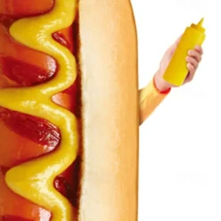 Hot Dog Carnival Costume Cosplay Costume Funny Costumes Group & Family Halloween Costumes Kid's Adults' All Cosplay Costumes Funny Costume Halloween Carnival Masquerade Easy Carnival Costume
