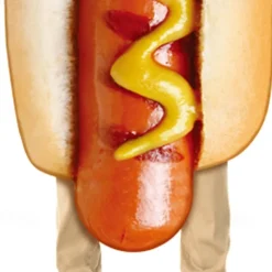 Hot Dog Carnival Costume Cosplay Costume Funny Costumes Group & Family Halloween Costumes Kid's Adults' All Cosplay Costumes Funny Costume Halloween Carnival Masquerade Easy Carnival Costume