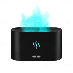 Household Air Humidifier Diffuser With remote control Ultrasonic 3D Flowing light Air Purifier Aromatherapy Flame Aroma Diffuser