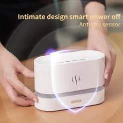 Household Air Humidifier Diffuser With remote control Ultrasonic 3D Flowing light Air Purifier Aromatherapy Flame Aroma Diffuser