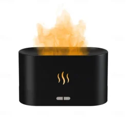 Household Air Humidifier Diffuser With remote control Ultrasonic 3D Flowing light Air Purifier Aromatherapy Flame Aroma Diffuser