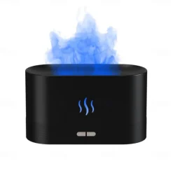 Household Air Humidifier Diffuser With remote control Ultrasonic 3D Flowing light Air Purifier Aromatherapy Flame Aroma Diffuser