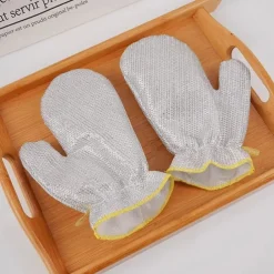 Housework Cleaning Gloves Steel Wire Ball Dish Washing Gloves Kitchen Dishcloth Dishwashing Cleaning Cloth Cleaning Tools